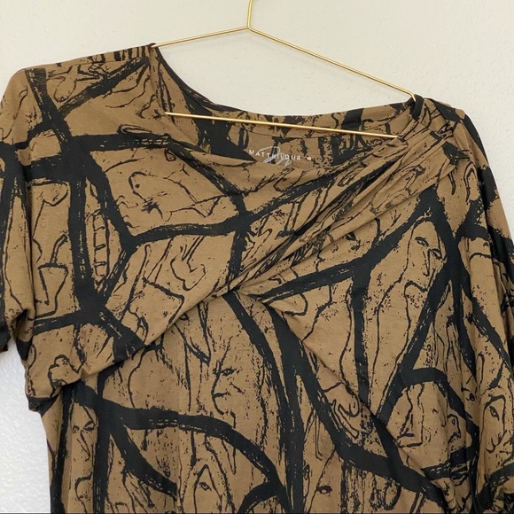 MATT HILDUR Icelandic Design Asymmetric Midi Dress Handmade in Peru SZ S - Picture 5 of 9